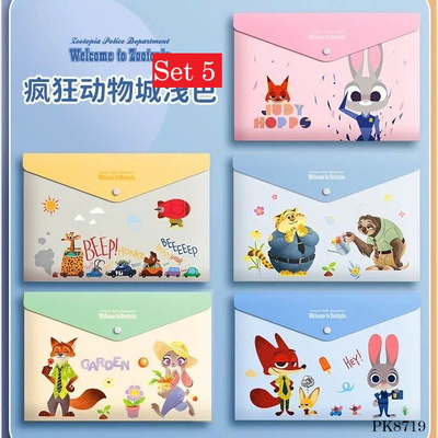 PK8719 SET 20 TÚI CLEAR HOẠT HÌNH