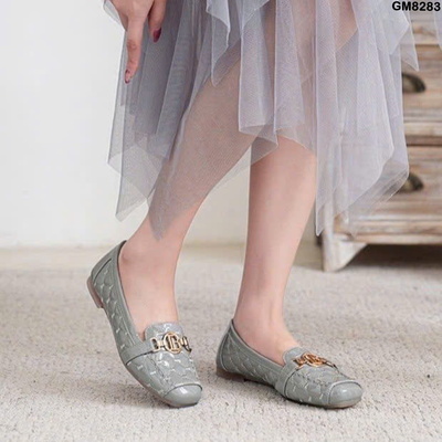 GM8283 GIÀY LƯỜI DA BÓNG CHỮ B NỮ