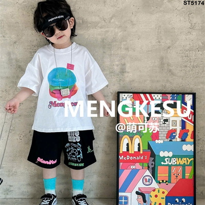 ST5174 SET ÁO THUN CỘC TAY MIX QUẦN SHORT BT