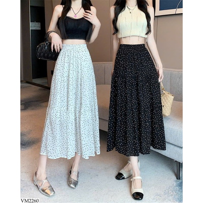 VM2260 CHÂN VÁY CHẤM BI CHO NỮ