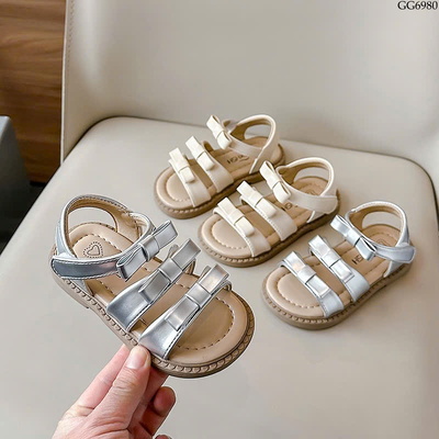 GG6980 DÉP SANDAL NƠ CHO BÉ GÁI 