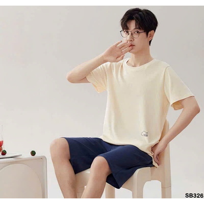 SB326 BỘ COTTON NAM MẶC NHÀ