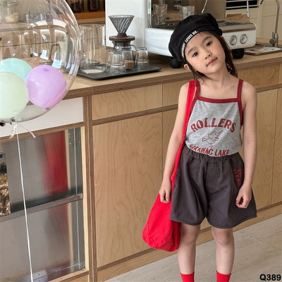 Q389 QUẦN SHORT IN CHỮ CHO BÉ