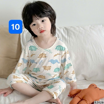 S2028 BỘ MẶC NHÀ HỌA TIẾT DỄ THƯƠNG CHO BÉ