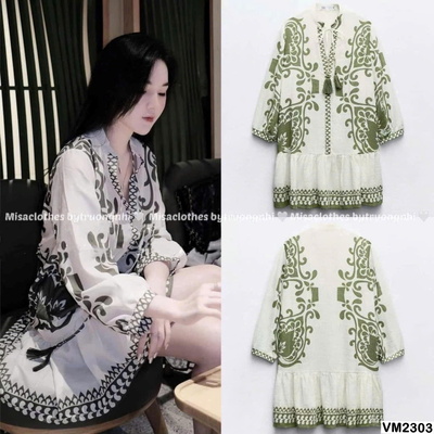 VM2303 VÁY BABYDOLL HỌA TIẾT CHO NỮ KASLEAD