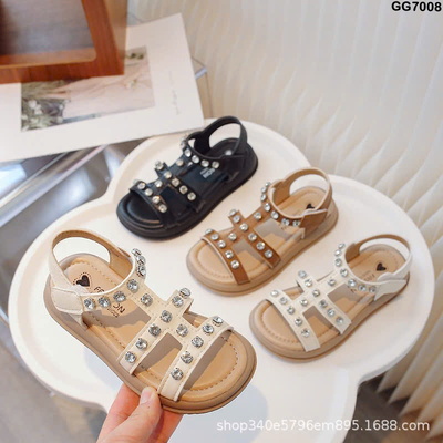 GG7008 SANDAL QUAI DÁN ĐÍNH ĐÁ BG