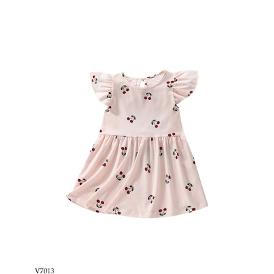 V7013 VÁY HỌA TIẾT NHÀ MALWEE