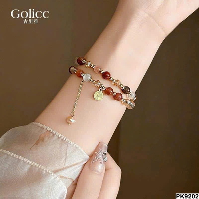 PK9202 VÒNG TAY PHA LÊ ĐÁ THÔ NHÀ GOLICC