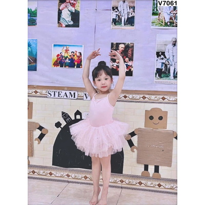 V7061 VÁY CÔNG CHÚA ĐÍNH SEQUIN BÉ GÁI