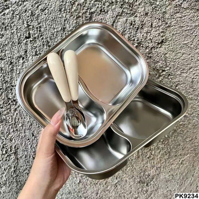 PK9234 KHAY ĂN 2 NGĂN HÌNH THÚ DỄ THƯƠNG CHO CÁC BÉ