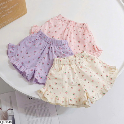 QG3648 QUẦN BÉ GÁI HOẠ TIẾT DỄ THƯƠNG