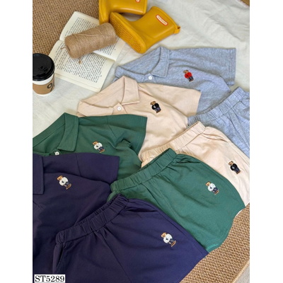 ST5289  SET BỘ POLO HÌNH GẤU BÉ TRAI