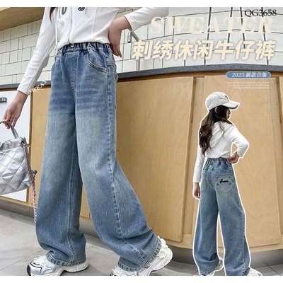 QG3658 QUẦN JEAN SUÔNG CHO BÉ GÁI