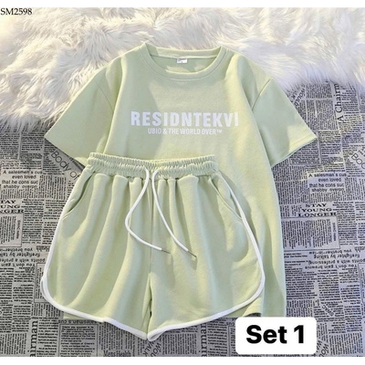 SM2598 BỘ SHORT CHỮ CHO NỮ