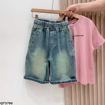 QT3790 QUẦN SHORT JEAN CÁ TÍNH CHO BÉ TRAI