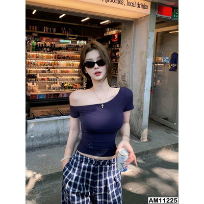 AM11225 ÁO THUN LỆCH VAI CHO NỮ