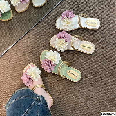 GM8632 SANDAL ĐÍNH HOA ĐI ĐƯỢC 2 KIỂU CHO NỮ