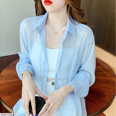 AM11246 ÁO SƠ MI MỎNG CHO NỮ 