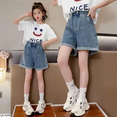 QG3688 QUẦN SHORT DENIM CHO BÉ GÁI