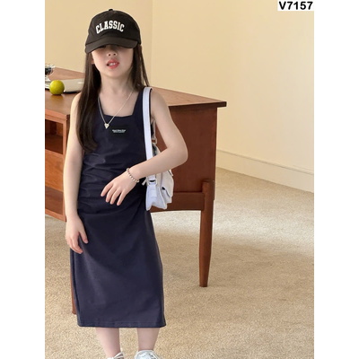 V7157 VÁY BODY 2 DÂY NHÚN HÔNG CHO BG