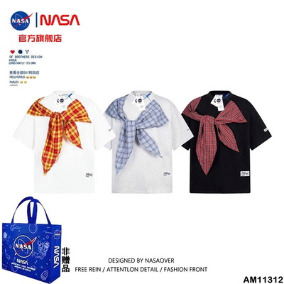 AM11312 ÁO PHÔNG CỘC TAY PHỐI KHĂN NỮ NASA