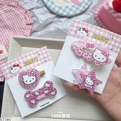 KT1404 SET 4C KẸP TÓC MÈO KITTY CUTE
