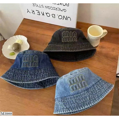 M3988   MŨ TRÒN JEAN CHỮ