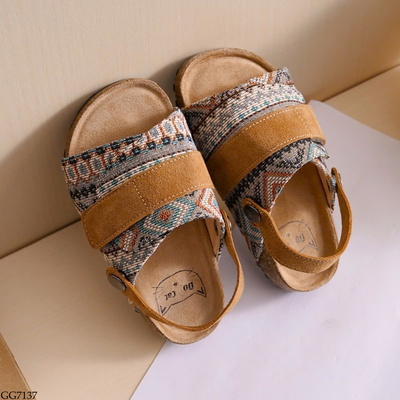GG7137 DÉP SANDAL THỔ CẨM CHO BÉ 