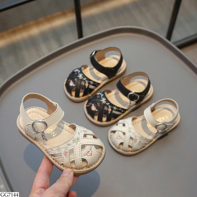 GG7144 SANDAL QUAI DÁN THÊU HOA