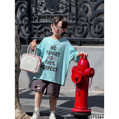ST5384 SET ÁO THUN CHỮ MIX QUẦN SHORT BT