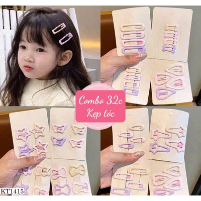 KT1415  SET 32C KẸP TÓC HOẠT TIẾT