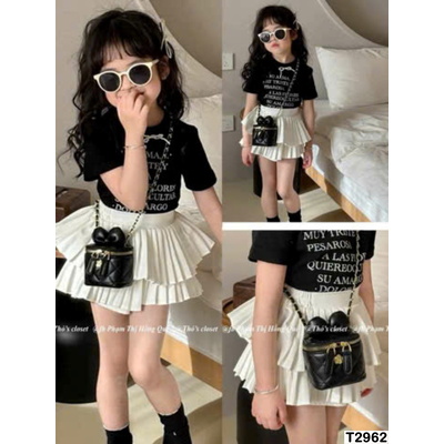 T2962 TÚI CỐP HOA TRÀ NƠ CHO BÉ GÁI