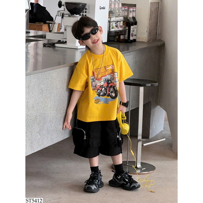 ST5412 SET ÁO PHÔNG HOẠT HÌNH MIX SHORT TÚI HỘP TAIRU