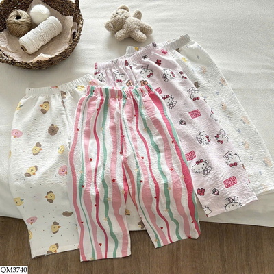 QM3740 QUẦN HỌA TIẾT MẶC HÈ CHO BÉ