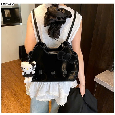 TM5242 TÚI DA PU ĐEN KITTY