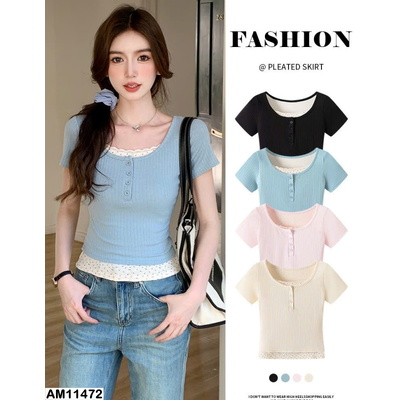 AM11472 ÁO THUN GIẢ 2 MẢNH CHO NỮ