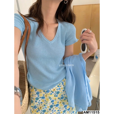 AM11515 ÁO THUN TĂM CỔ V NỮ THE LEMON