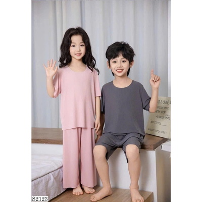 S2123  BỘ MẶC NHÀ ICE SILK CHO BÉ