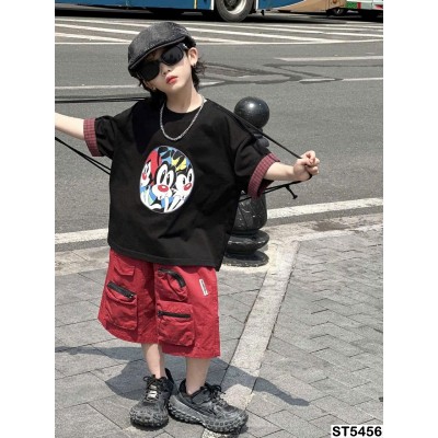 ST5456 SET ÁO PHÔNG MICKEY MIX QUẦN SHORT BÉ TRAI