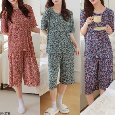 SM2745 BỘ MẶC NHÀ HỌA TIẾT HOA