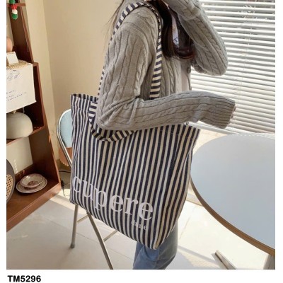 TM5296 TÚI TOTE KẺ SỌC CHO NỮ