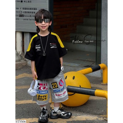 ST5506 SET ÁO PHÔNG MIX QUẦN SHORT HỌA TIẾT WANTU