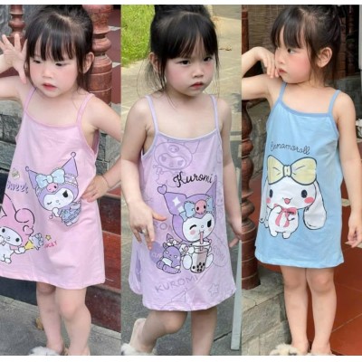 V7399 VÁY 2 DÂY HOẠT HÌNH CHO BG