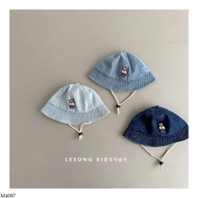 M4087 MŨ BUCKET DENIM HOẠT HÌNH LESONG KIDS