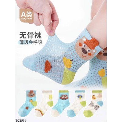TC1551 SET 5 ĐÔI TẤT THOÁNG KHÍ CHO BÉ