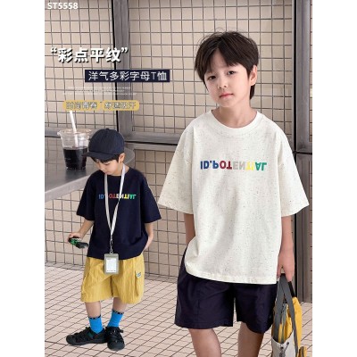 ST5558 ÁO THUN VÀ QUẦN SHORT BÉ TRAI HÃNG AMBB