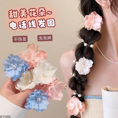 KT1454 SET 2 DÂY HOA TÓC LÒ XO