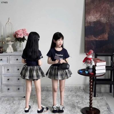 V7485 CHÂN VÁY KẺ BG