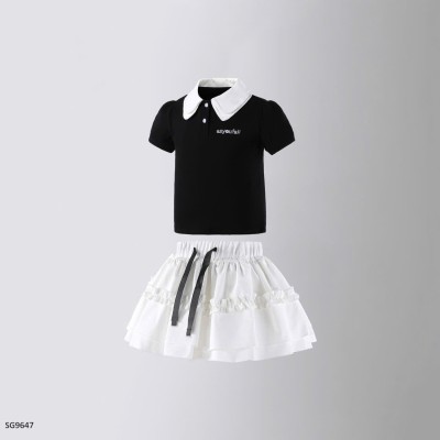 SG9647  SET ÁO POLO MIX CHÂN VÁY