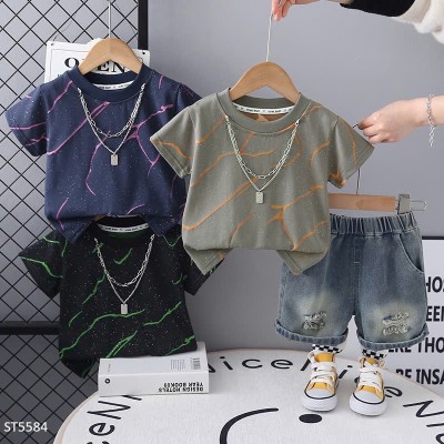 ST5584 SET ÁO THUN QUẦN JEAN